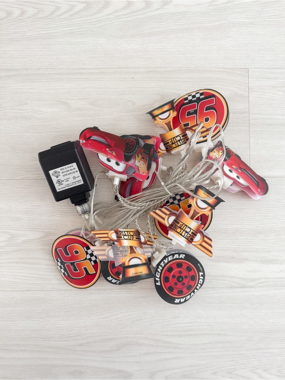 disney cars lightning mcqueen themed string lights